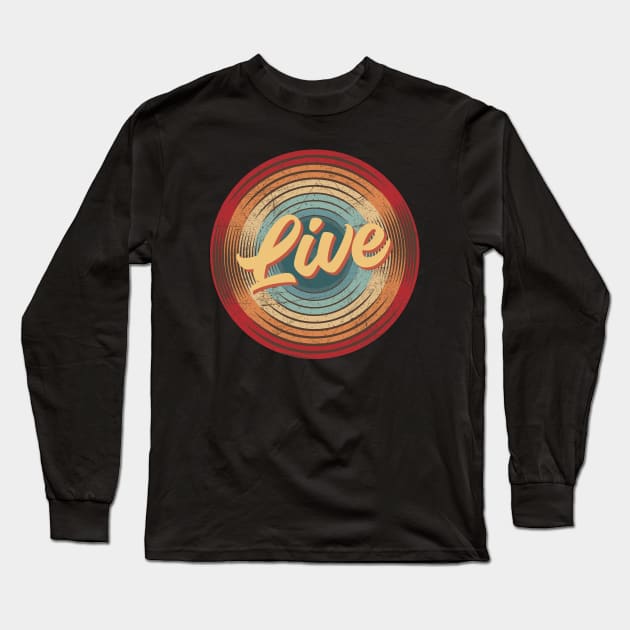 live vintage circle Long Sleeve T-Shirt by musiconspiracy